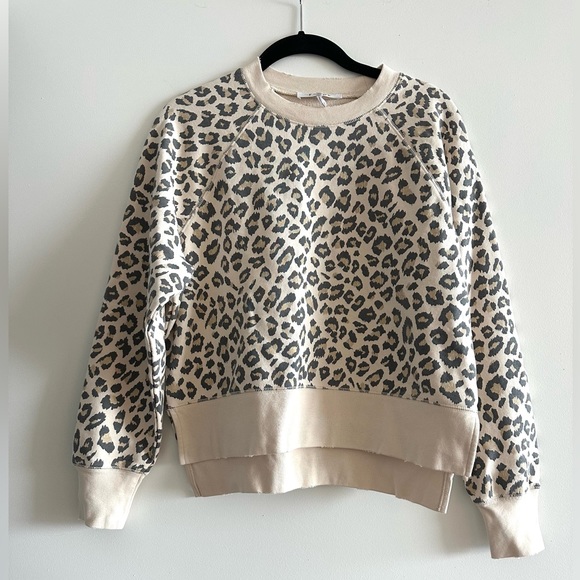 FRAME Leopard Crewneck Sweater - Picture 1 of 11
